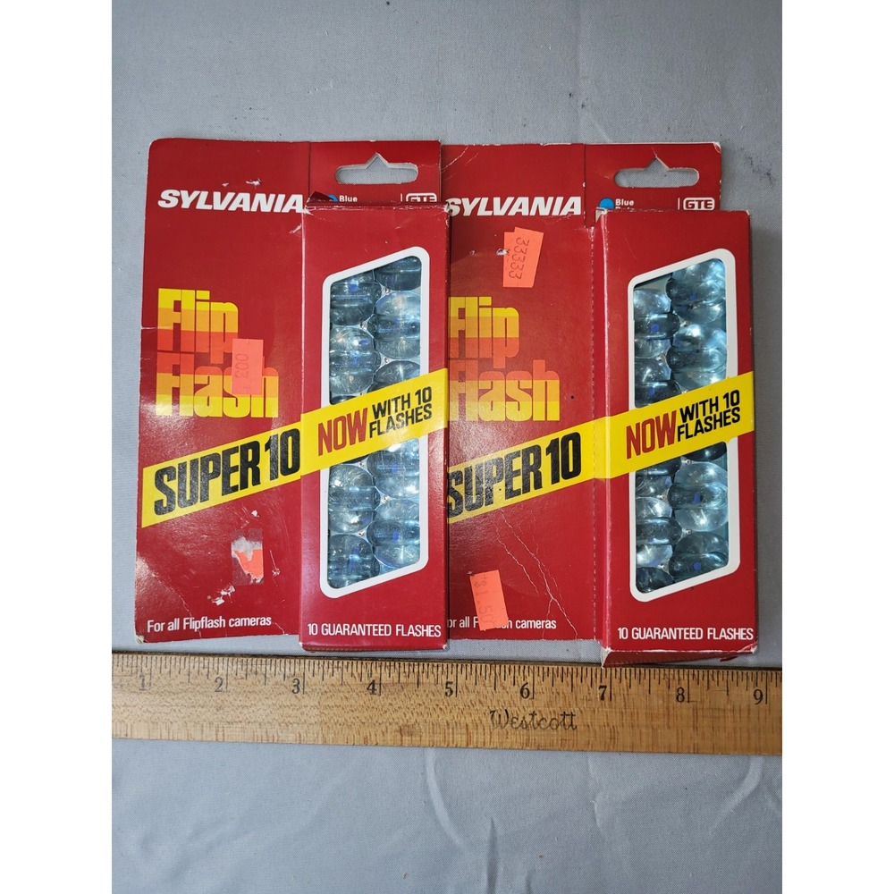 Vintage Sylvania FlipFlash Super 10 Flash Bulbs Blue Dot 10 Flashes 2 Packs